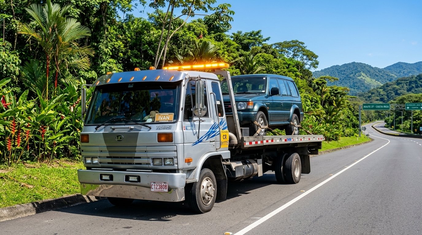 Grúa de plataforma moderna en Nueva Santa Rita Orotina Costa Rica